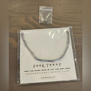 Silver Morse Code Necklace